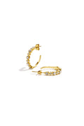 Pendientes con piedras alternadas