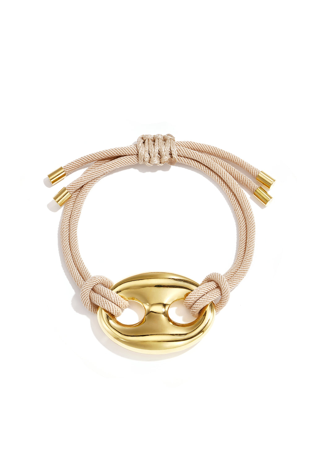 Pulsera de cordón de satén con detalle de botón