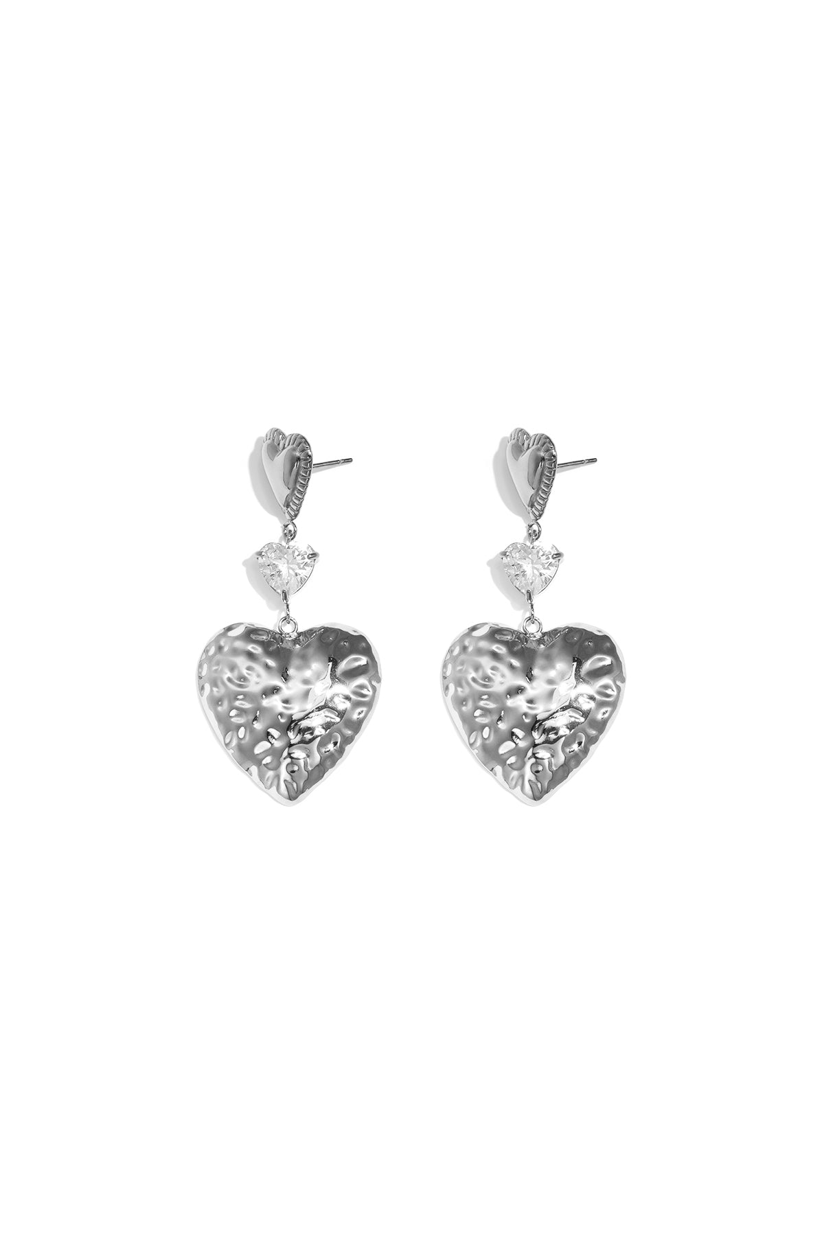 Pendientes colgantes con forma de corazón
