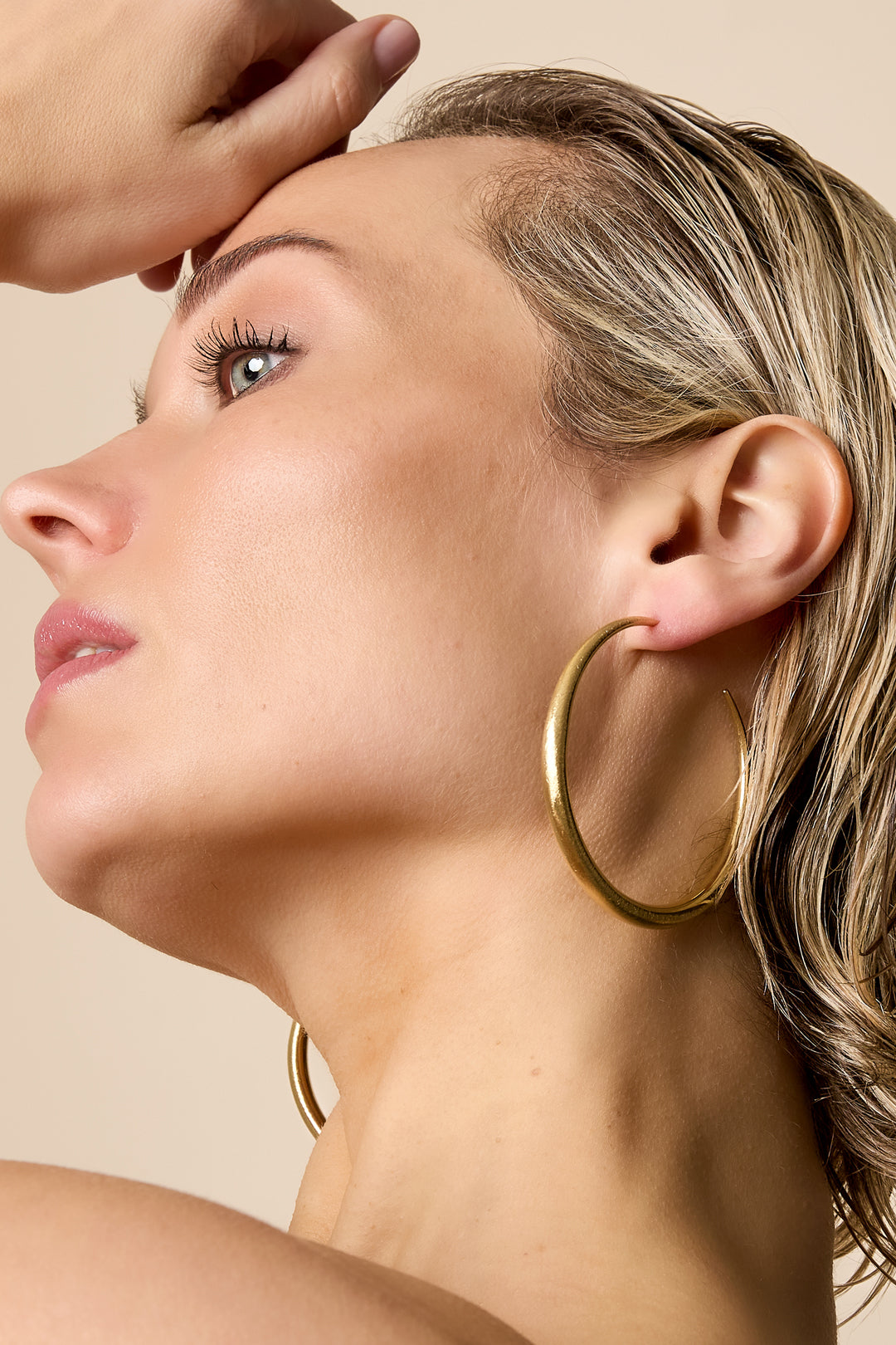 Pendientes de aro circulares gold