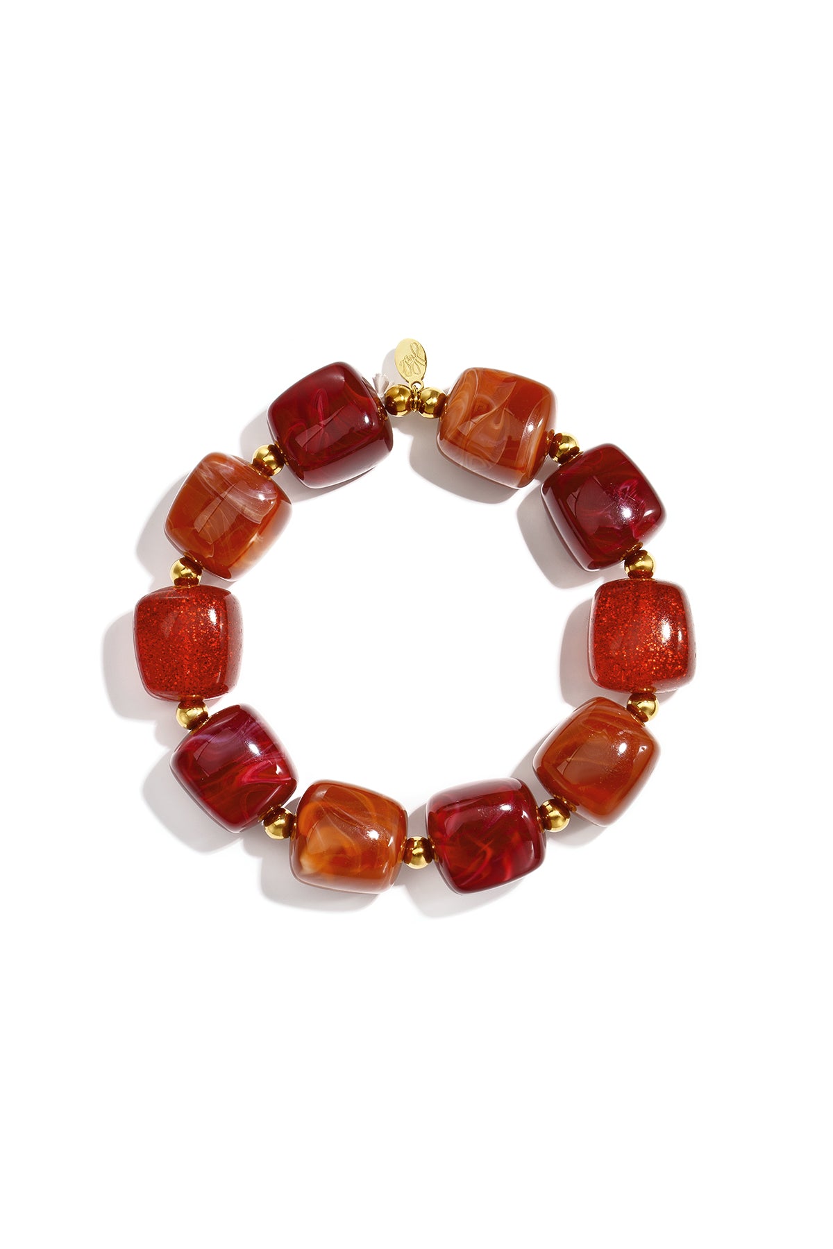Pulseras de cuentas acrílicas cuadrada