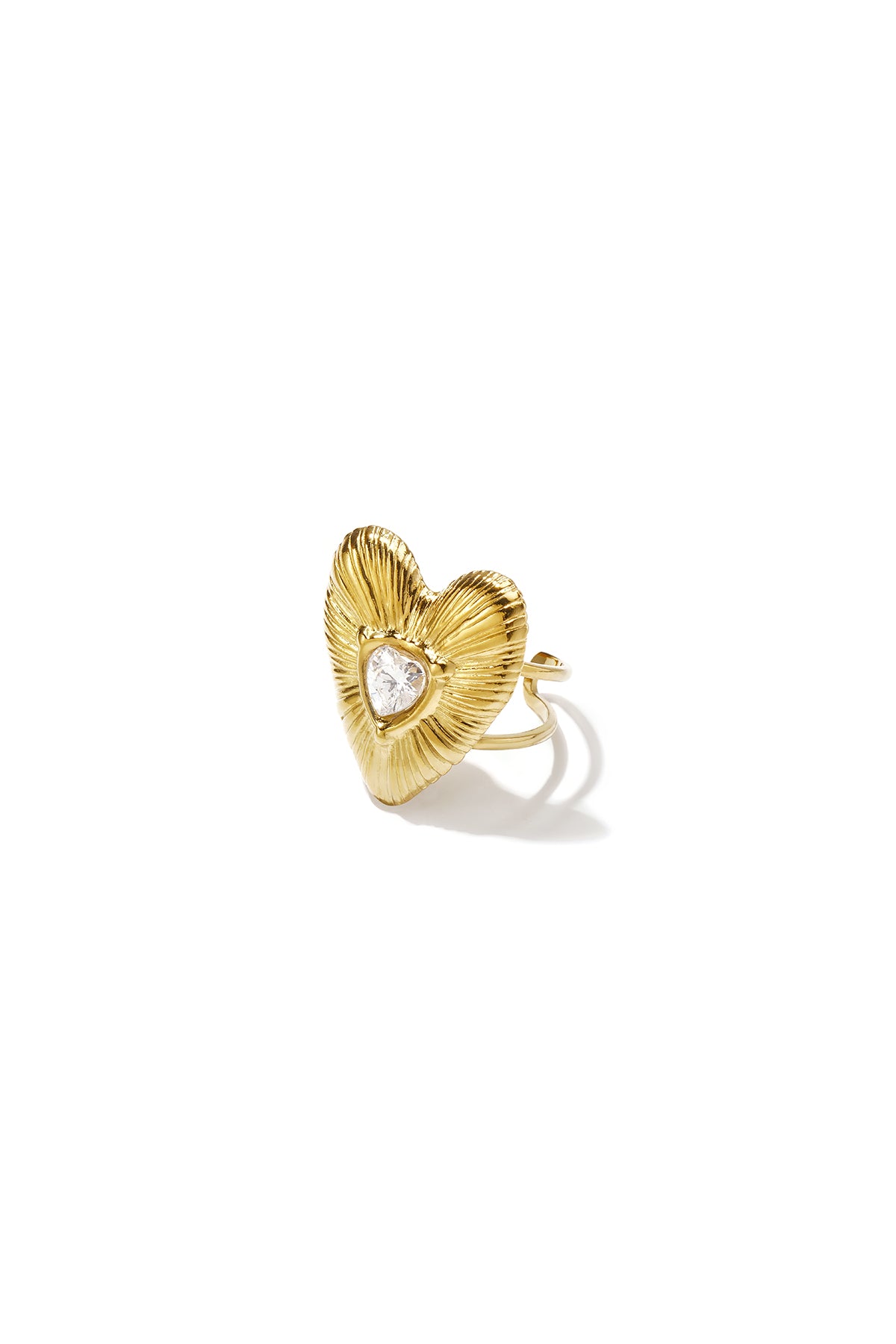 Anillos llamativos con forma de corazón