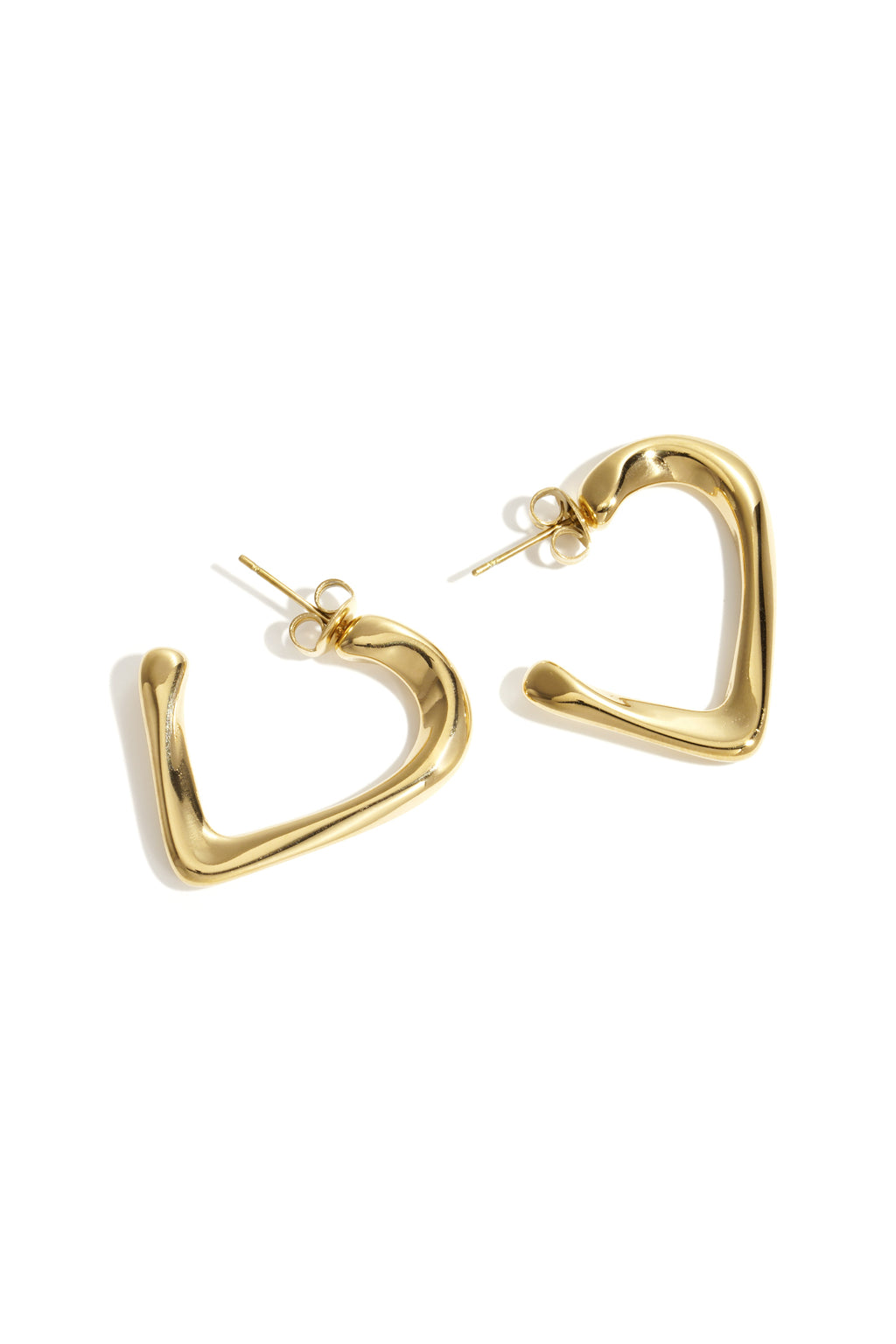 Simple Heart Hoop Earrings - Timeless Elegance