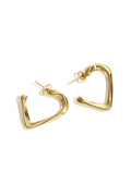 Simple Heart Hoop Earrings - Timeless Elegance