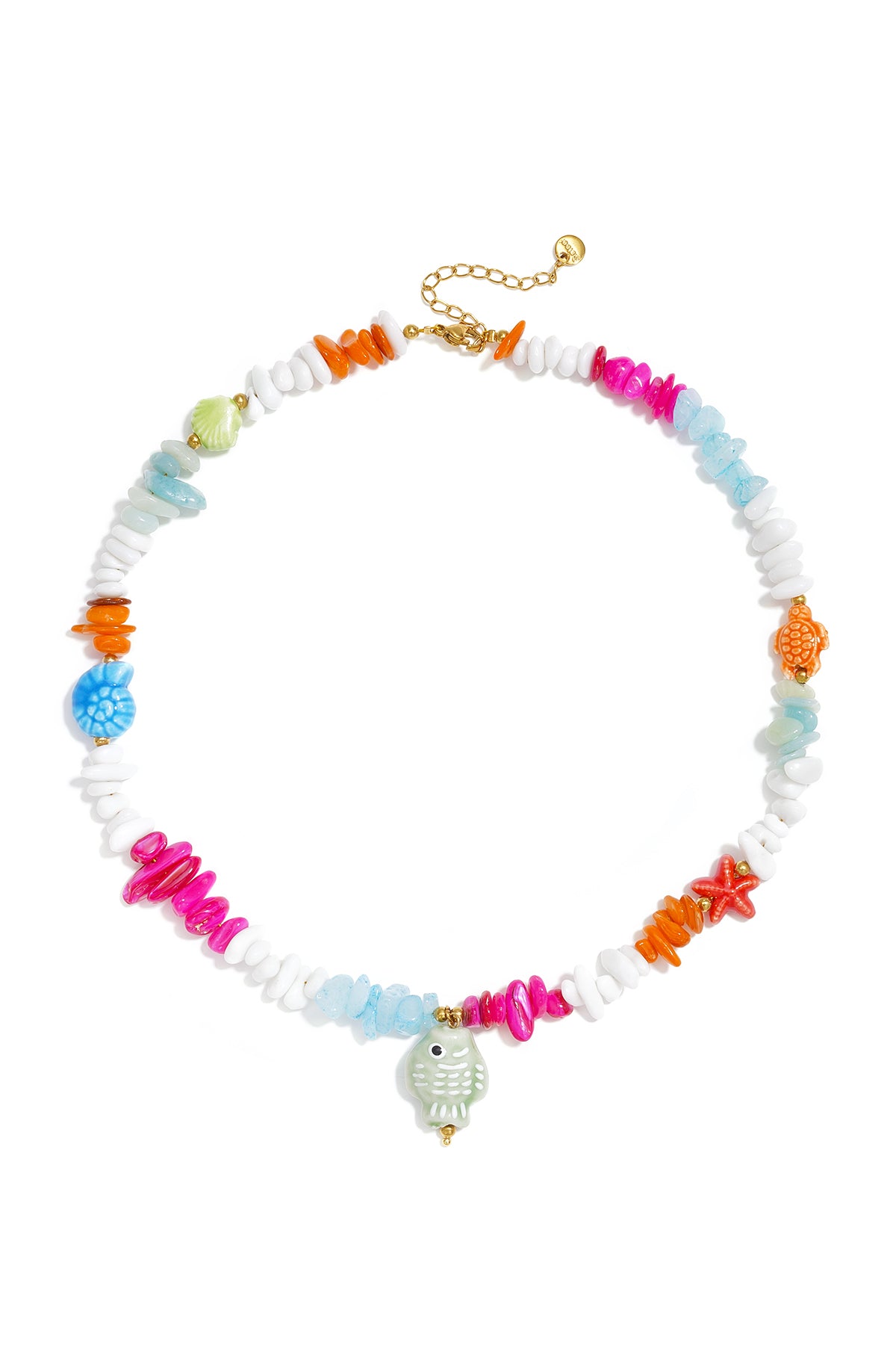 Collares de cerámica con cuentas diseño de peces