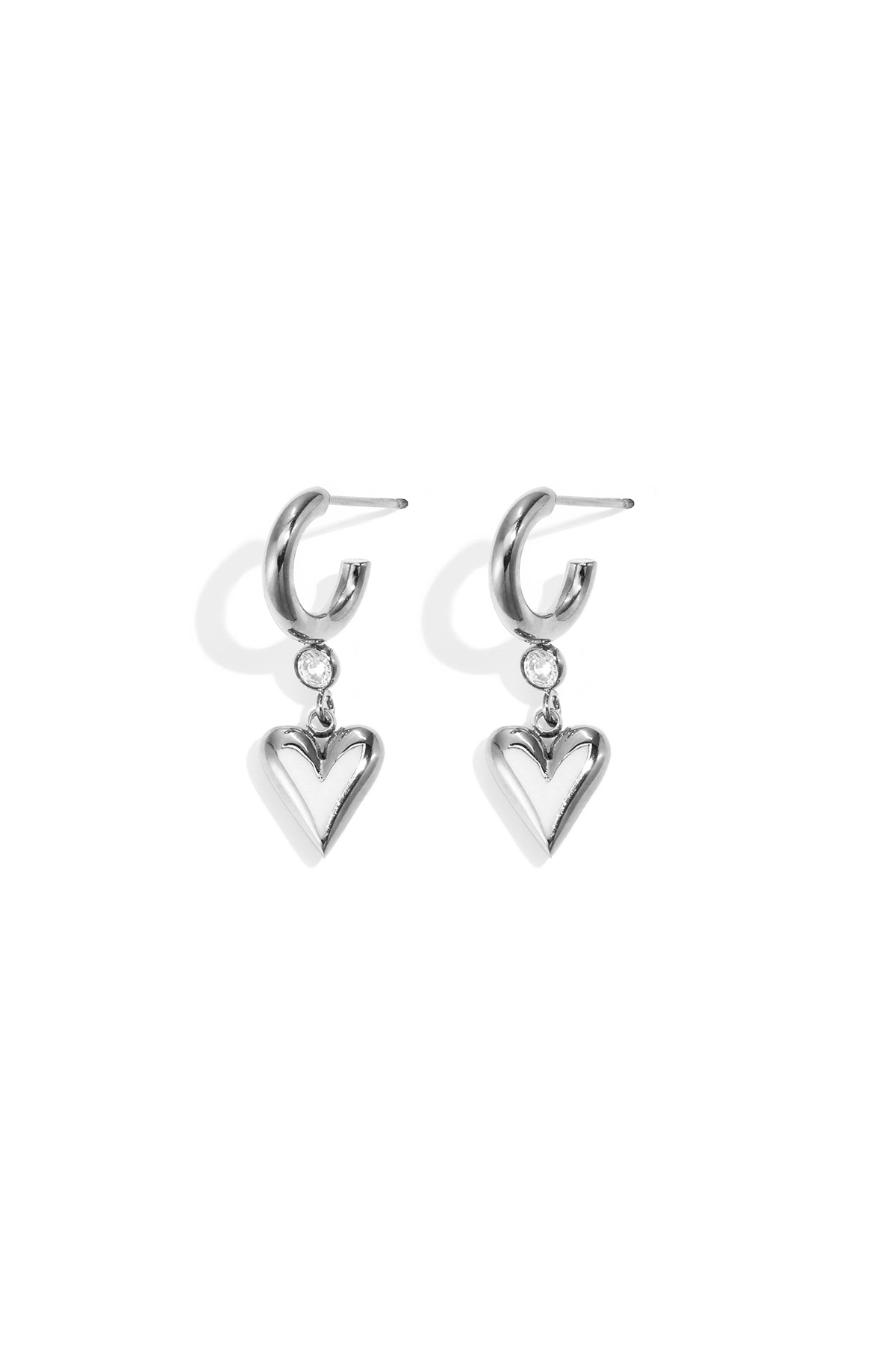 Pendientes colgantes con forma de corazón