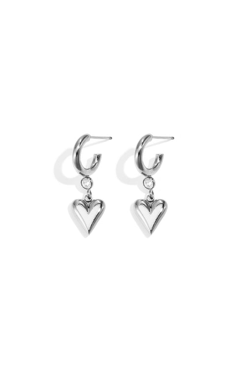 Pendientes colgantes con forma de corazón