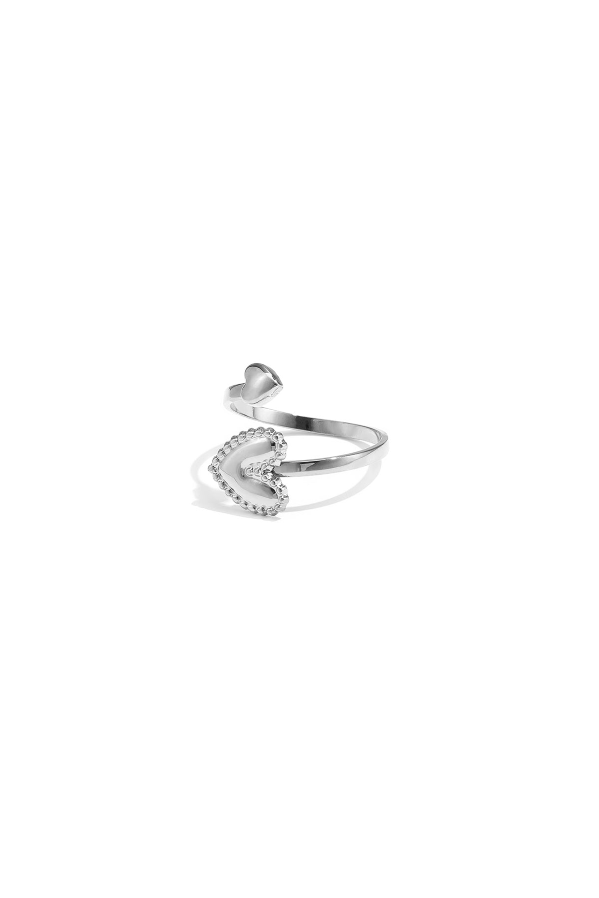 Anillo con corazones ajustables