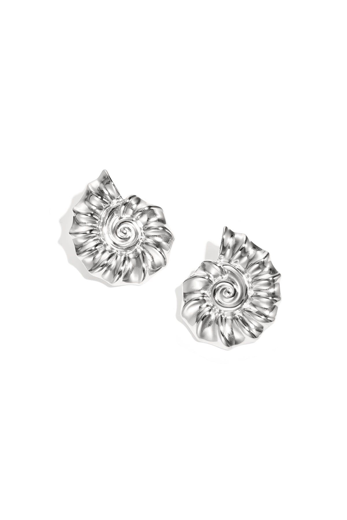 Stylish Shell Stud Earrings for Women - Silver & Gold