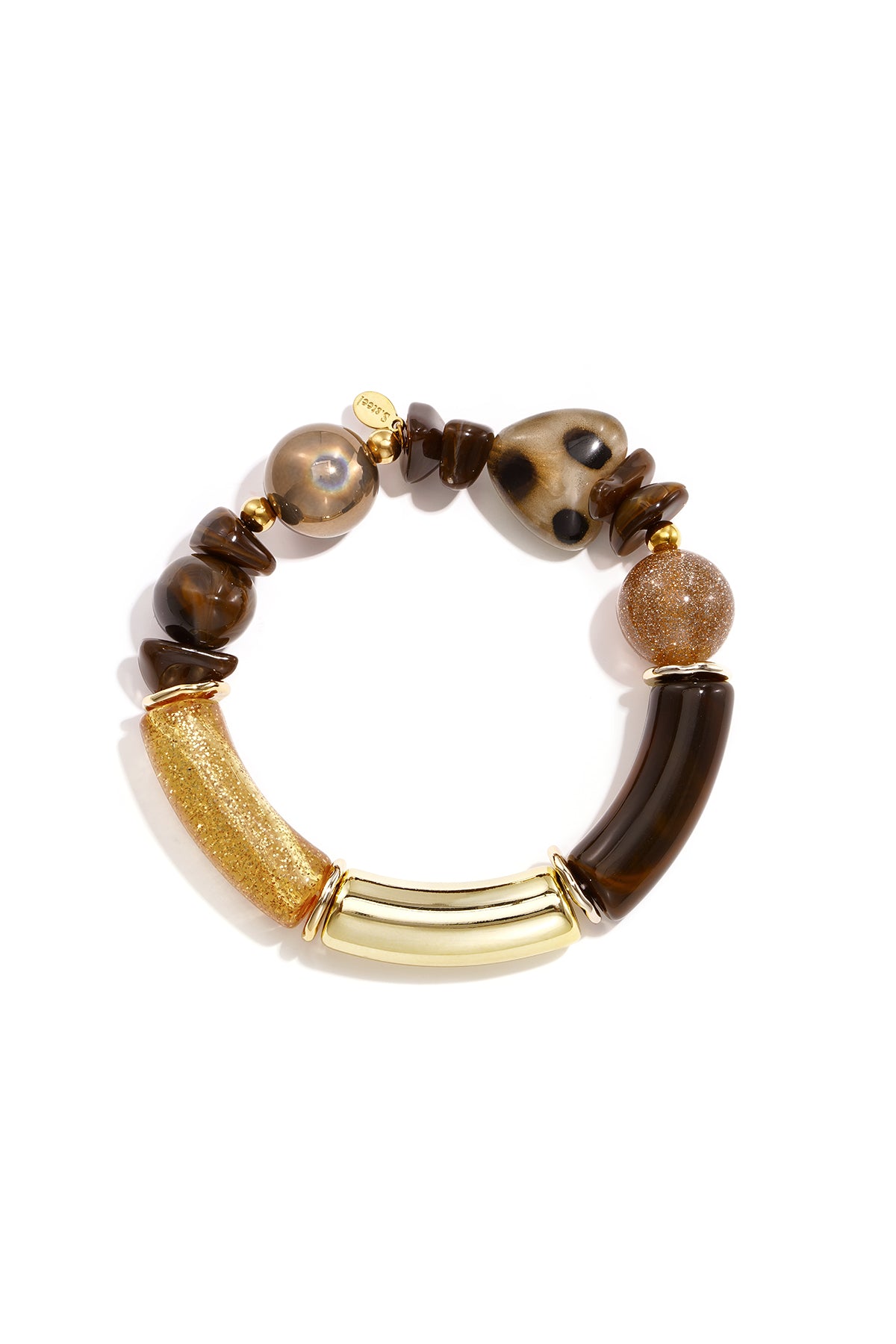 Pulseras de cuentas acrílicas leopardo