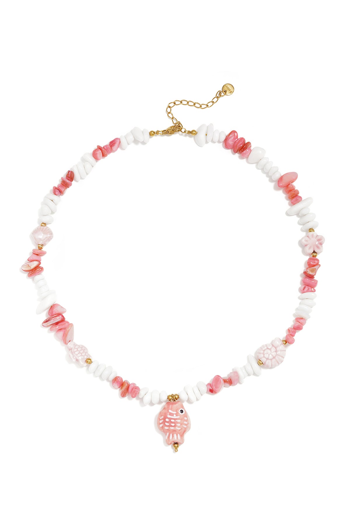 Collares de cerámica con cuentas diseño de peces
