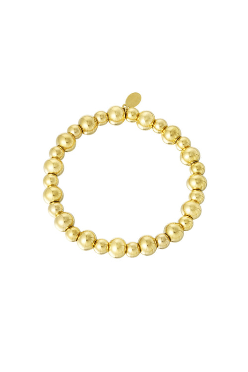 Elegant Gold-Toned Beaded Bracelet for Women