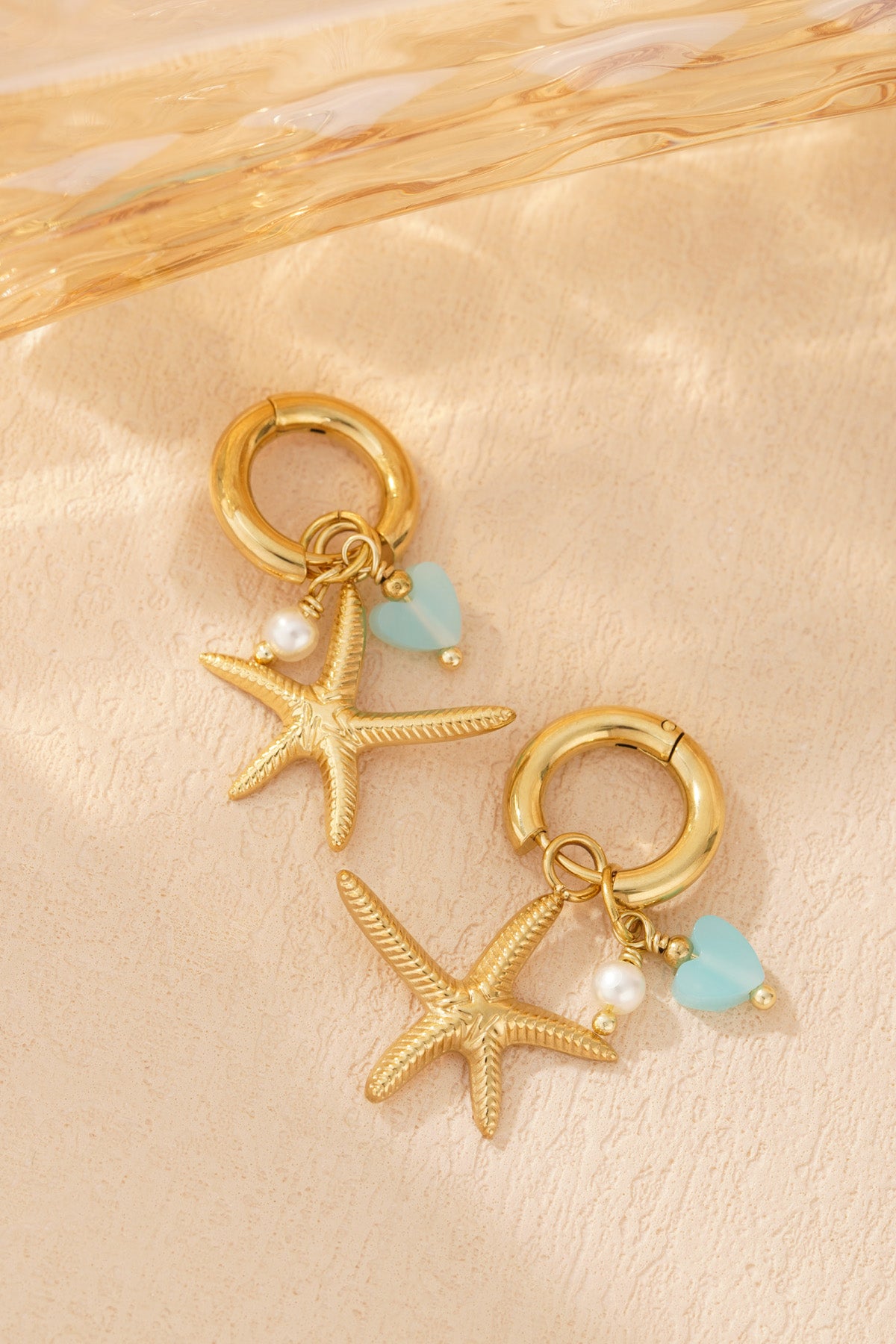 Pendientes Estrella de Mar Piedra