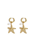 Gold Starfish Drop Earrings for Spring/Summer
