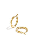 Pendientes de doble aro con detalle torcido