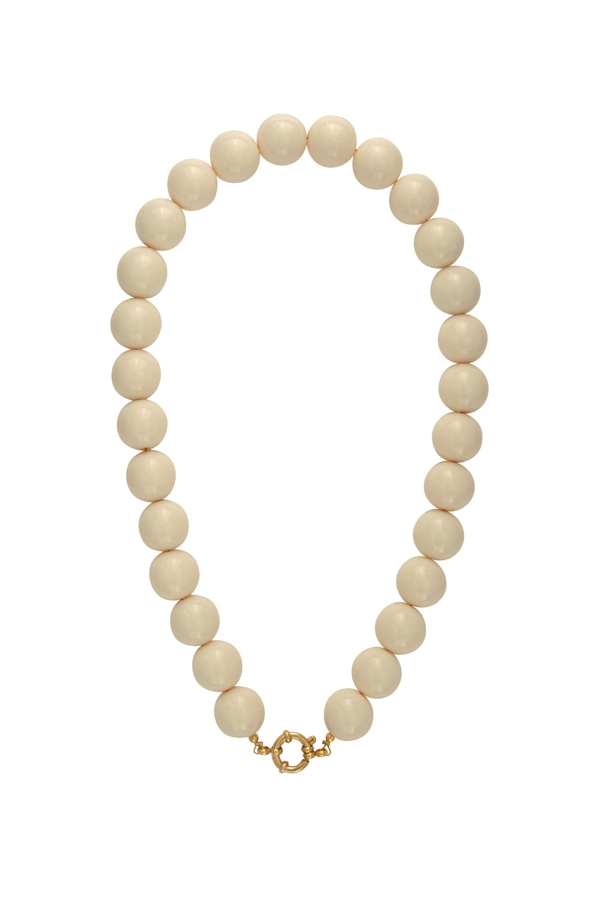 Collar Con Cuentas Grandes Y Cierre Frontal