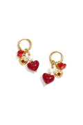Pendientes con cuentas en forma de corazón