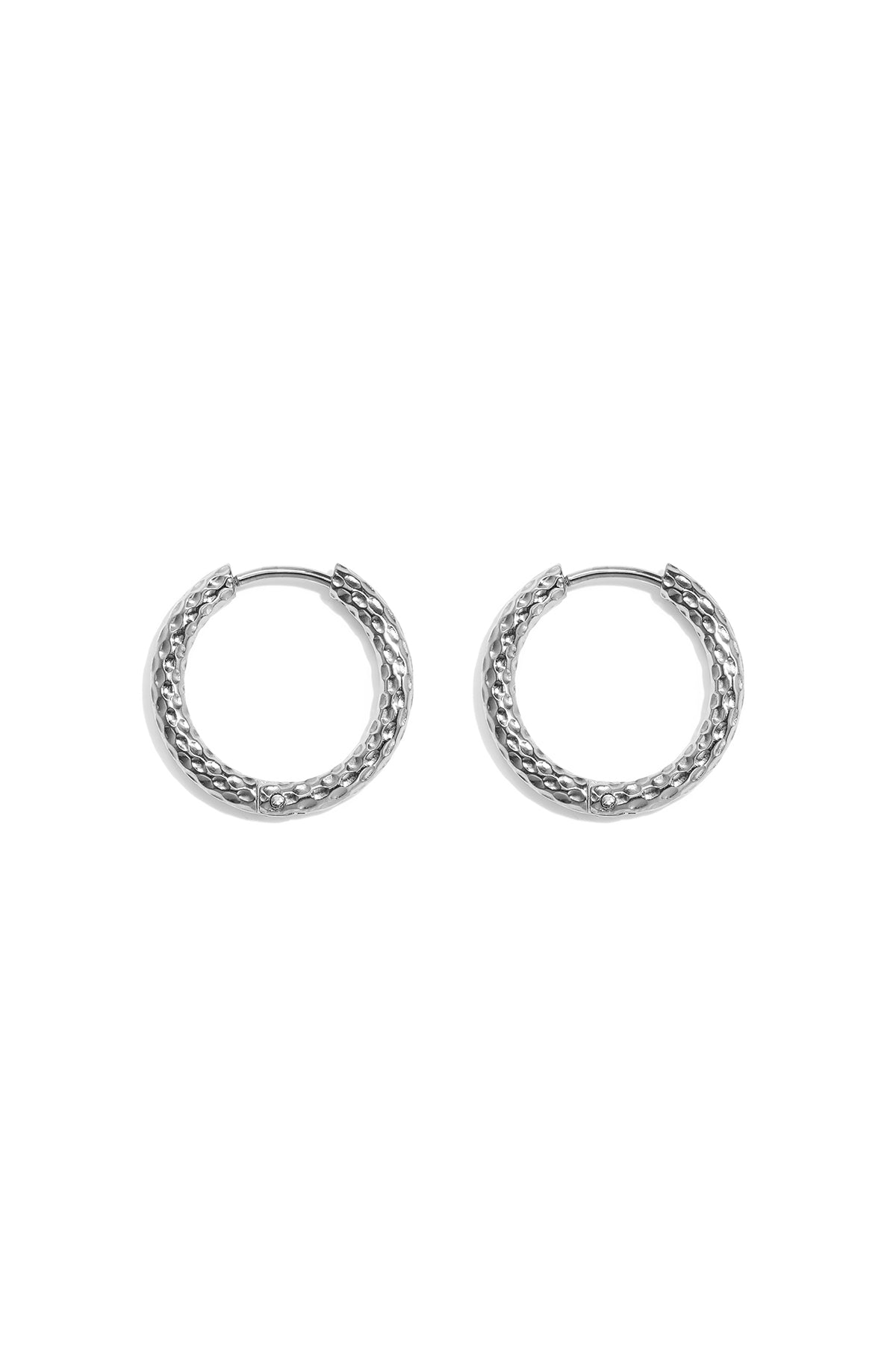 Pendientes de aro de acero inoxidable Circle Simple