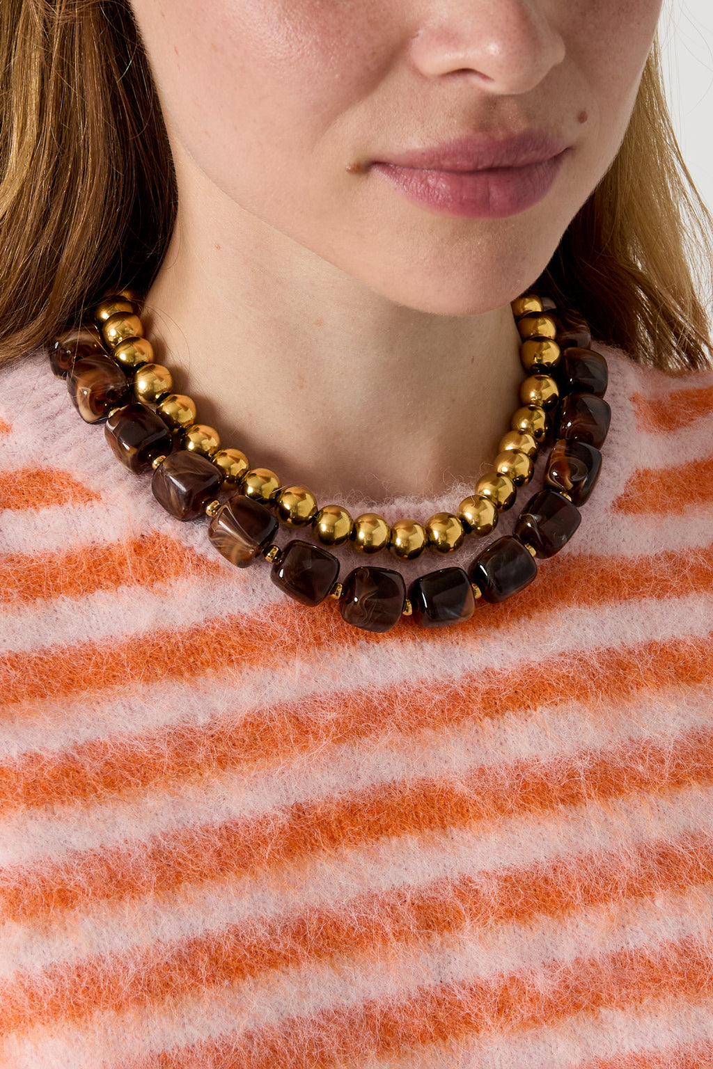 Collares de cuentas acrílicas con degradado de color