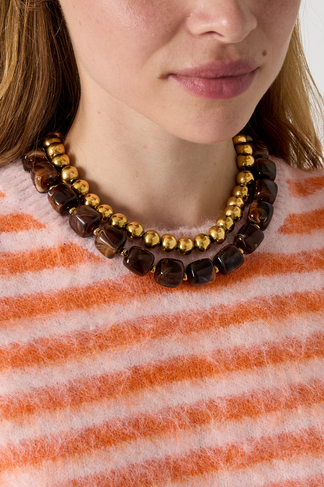 Collares de cuentas acrílicas con degradado de color