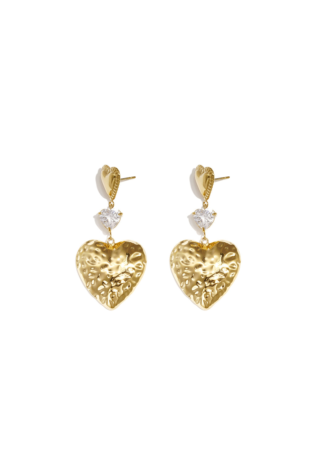 Pendientes colgantes con forma de corazón