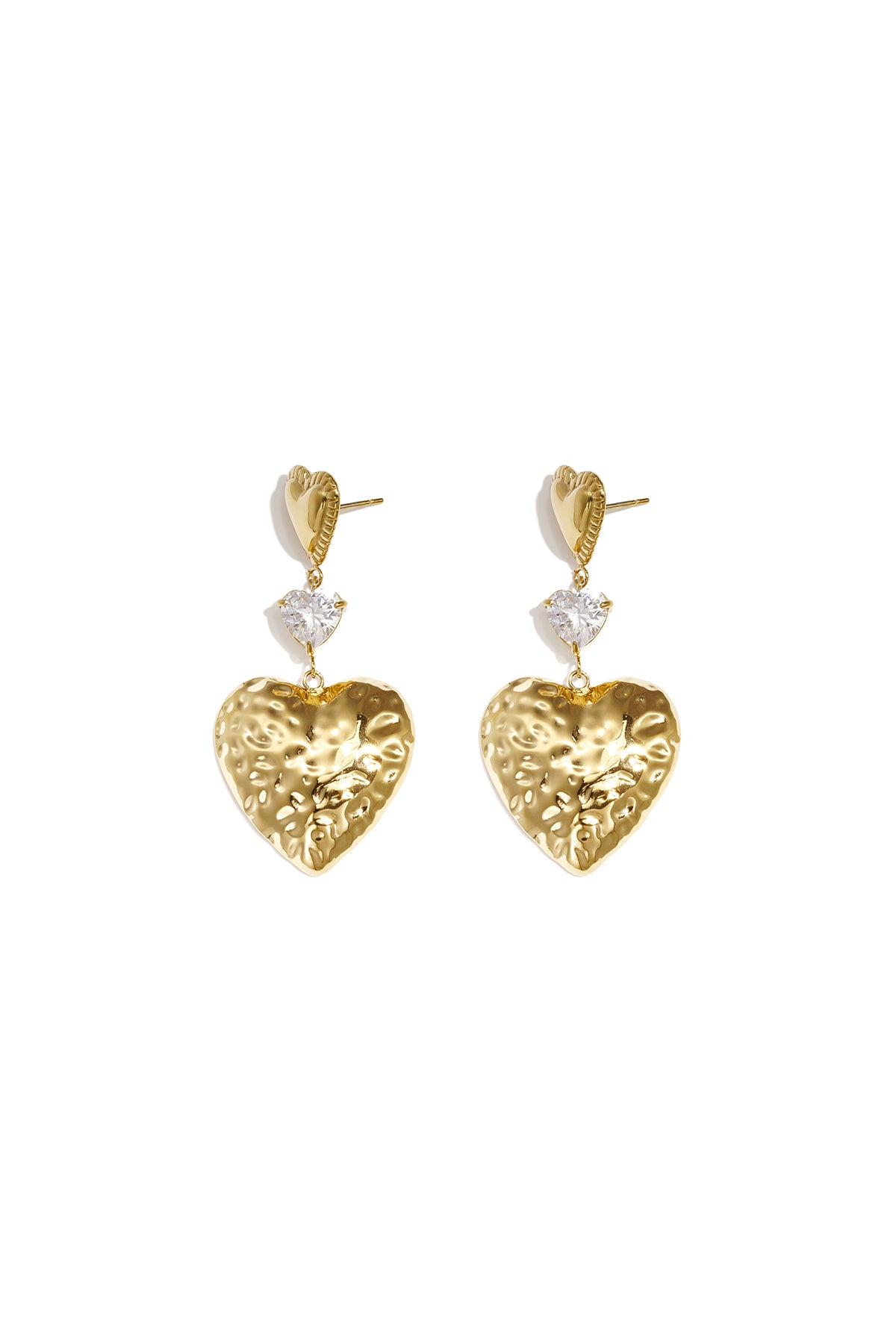 Pendientes colgantes con forma de corazón
