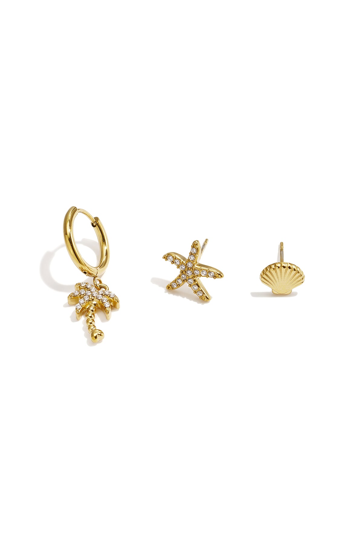 Conjunto de pendientes con forma de estrella de mar