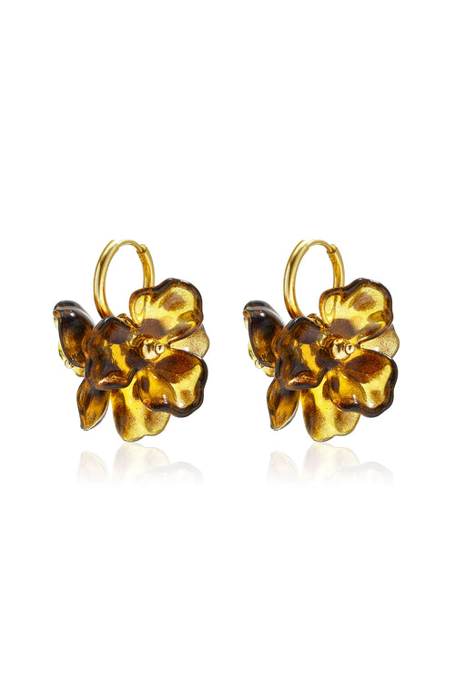 Pendientes de botón con forma de flor