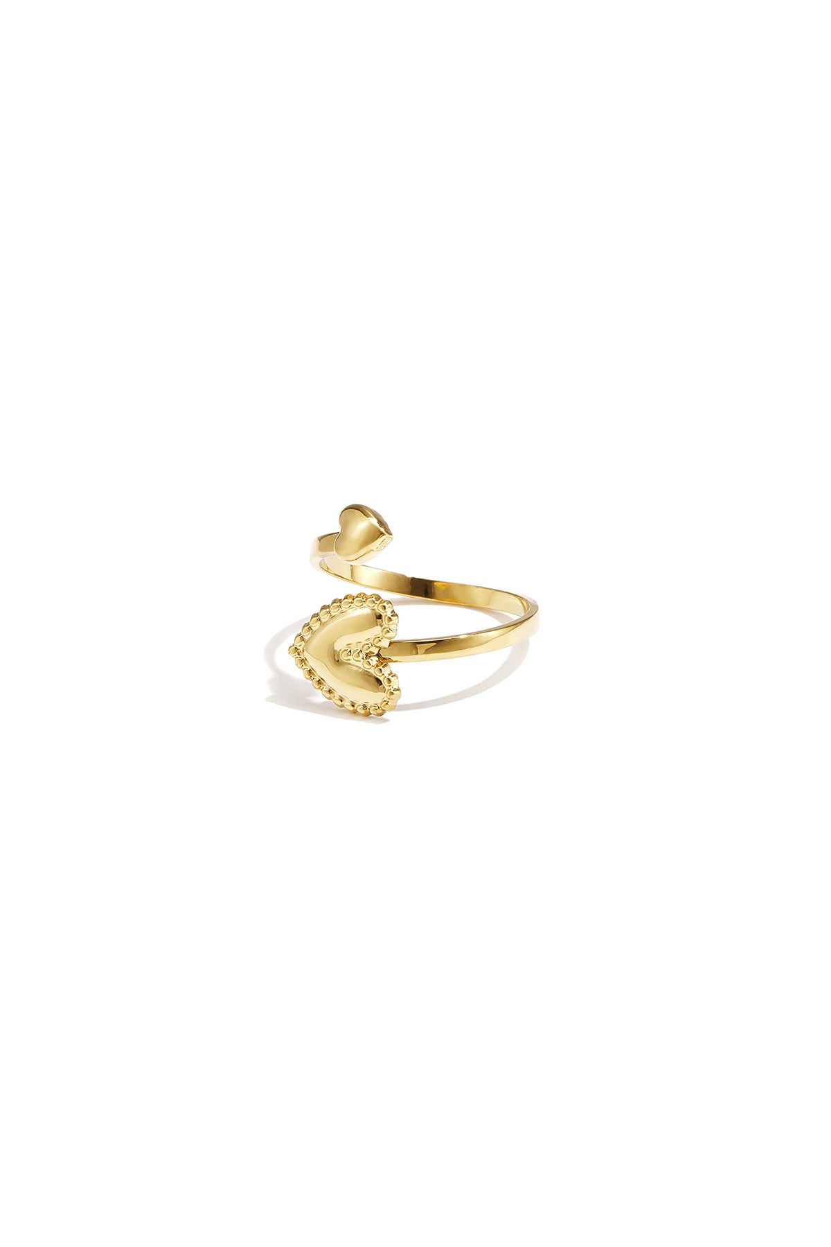 Anillo con corazones ajustables