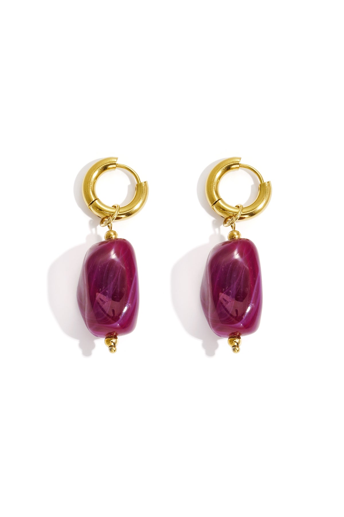 Pendientes colgantes de resina