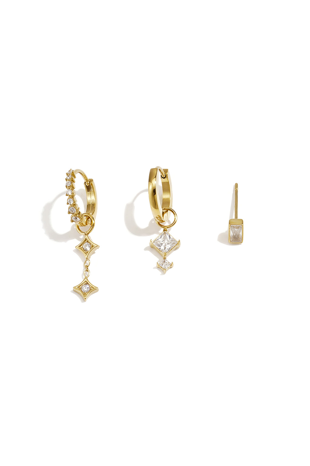 Conjunto de pendientes con forma geométrica