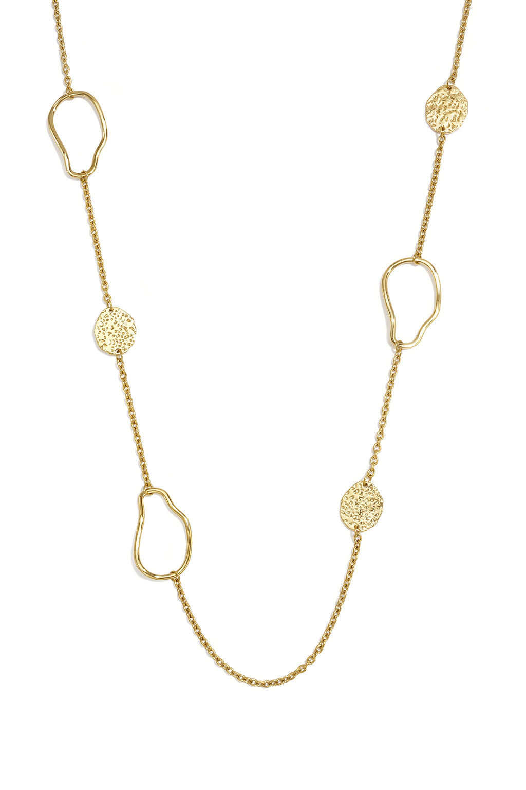 Collar largo de forma irregular