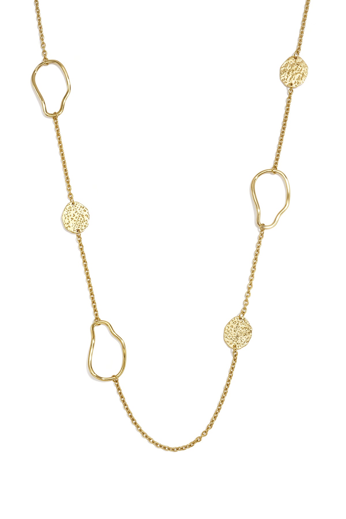 Collar largo de forma irregular