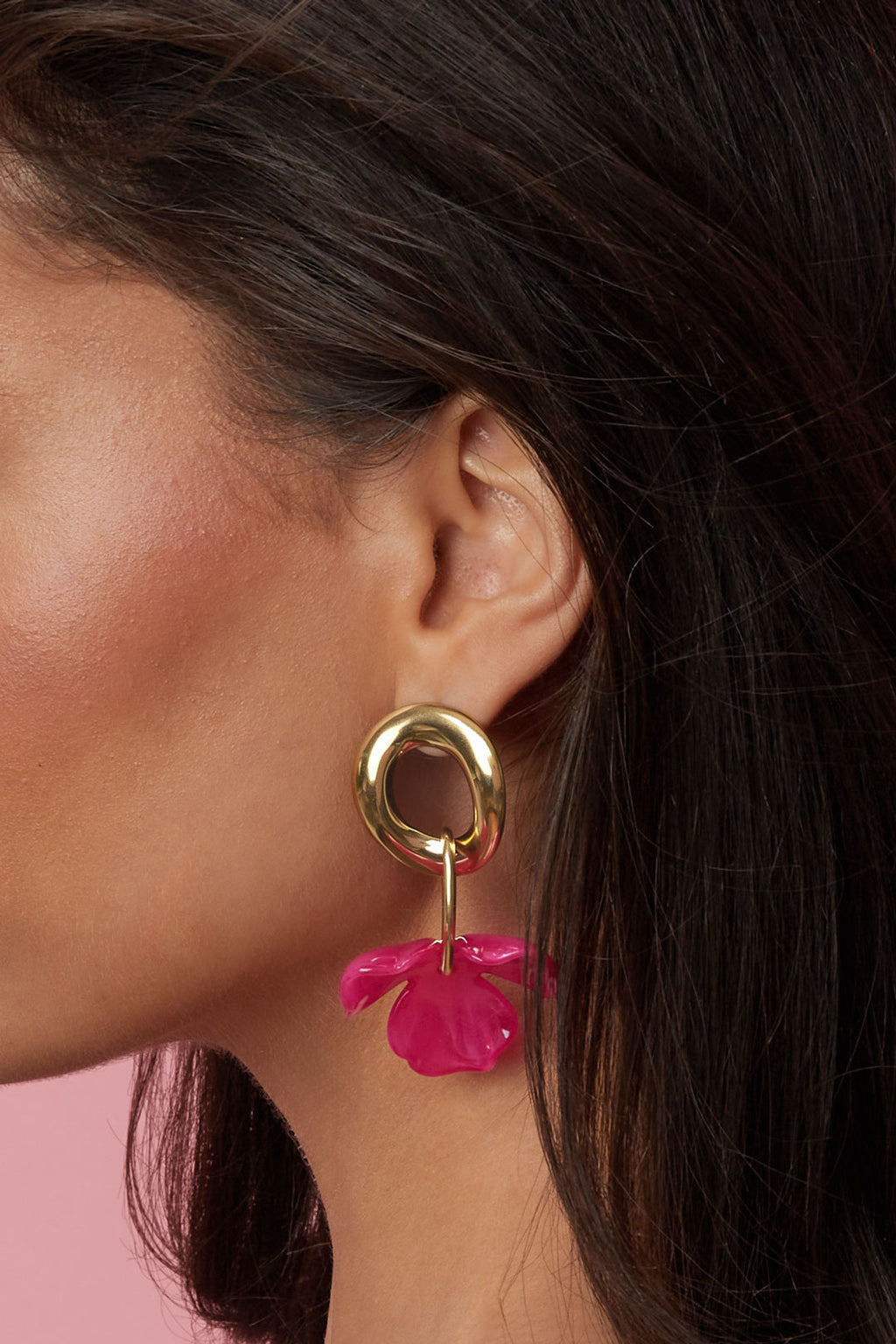 Pendientes elegantes colgantes flor