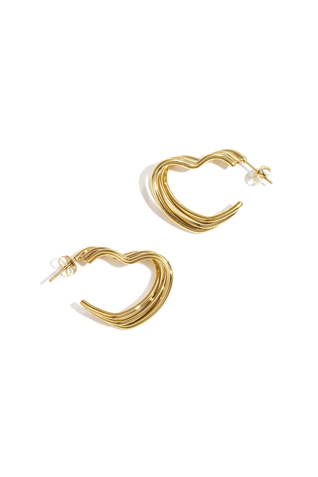 Pendientes de aro con forma de corazón