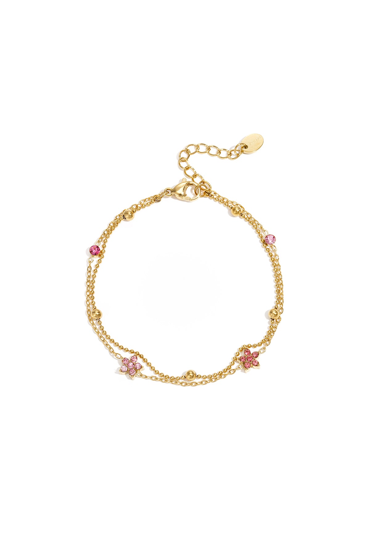 Elegant Gold-Toned Charm Bracelet for Women