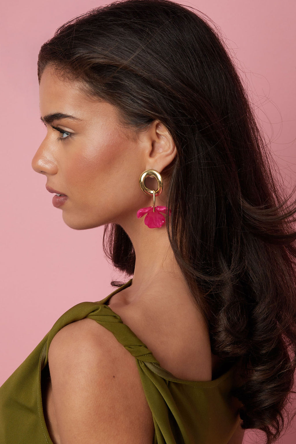 Pendientes elegantes colgantes flor