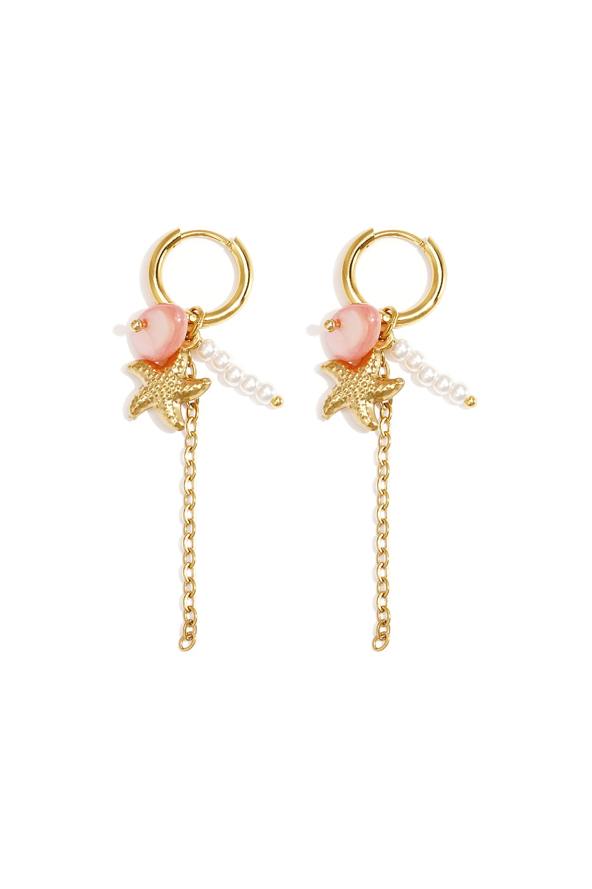 Pendientes largos estrella de mar