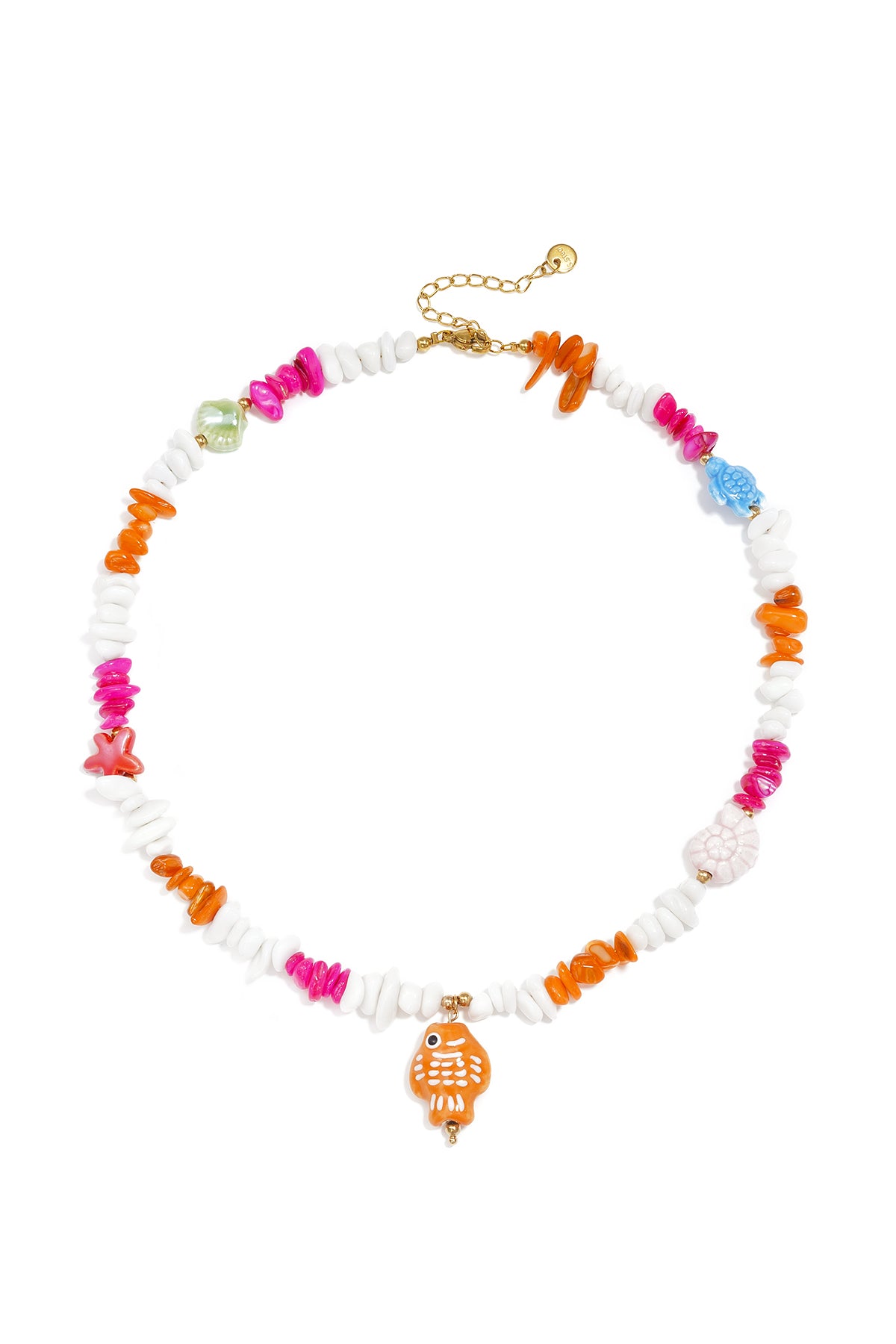 Collares de cerámica con cuentas diseño de peces