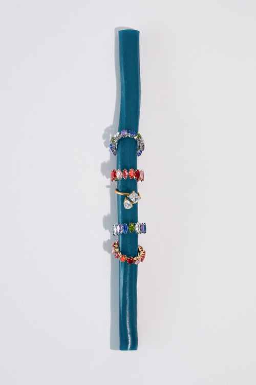 Anillos minimalistas de acero inoxidable con forma elíptica