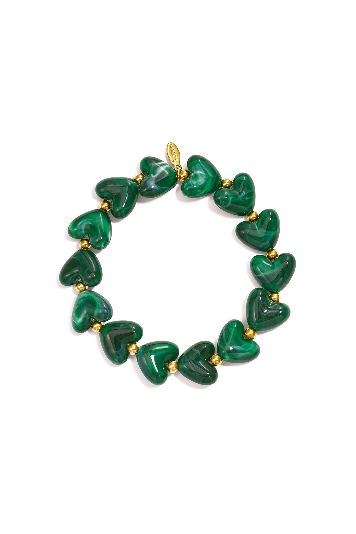 Pulsera Cuentas Corazones