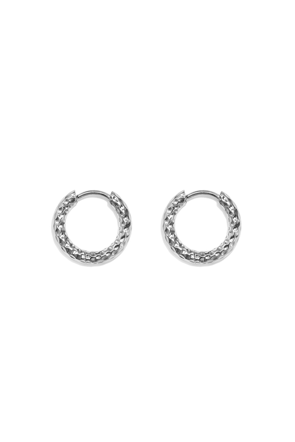 Pendientes de aro de acero inoxidable Circle Simple