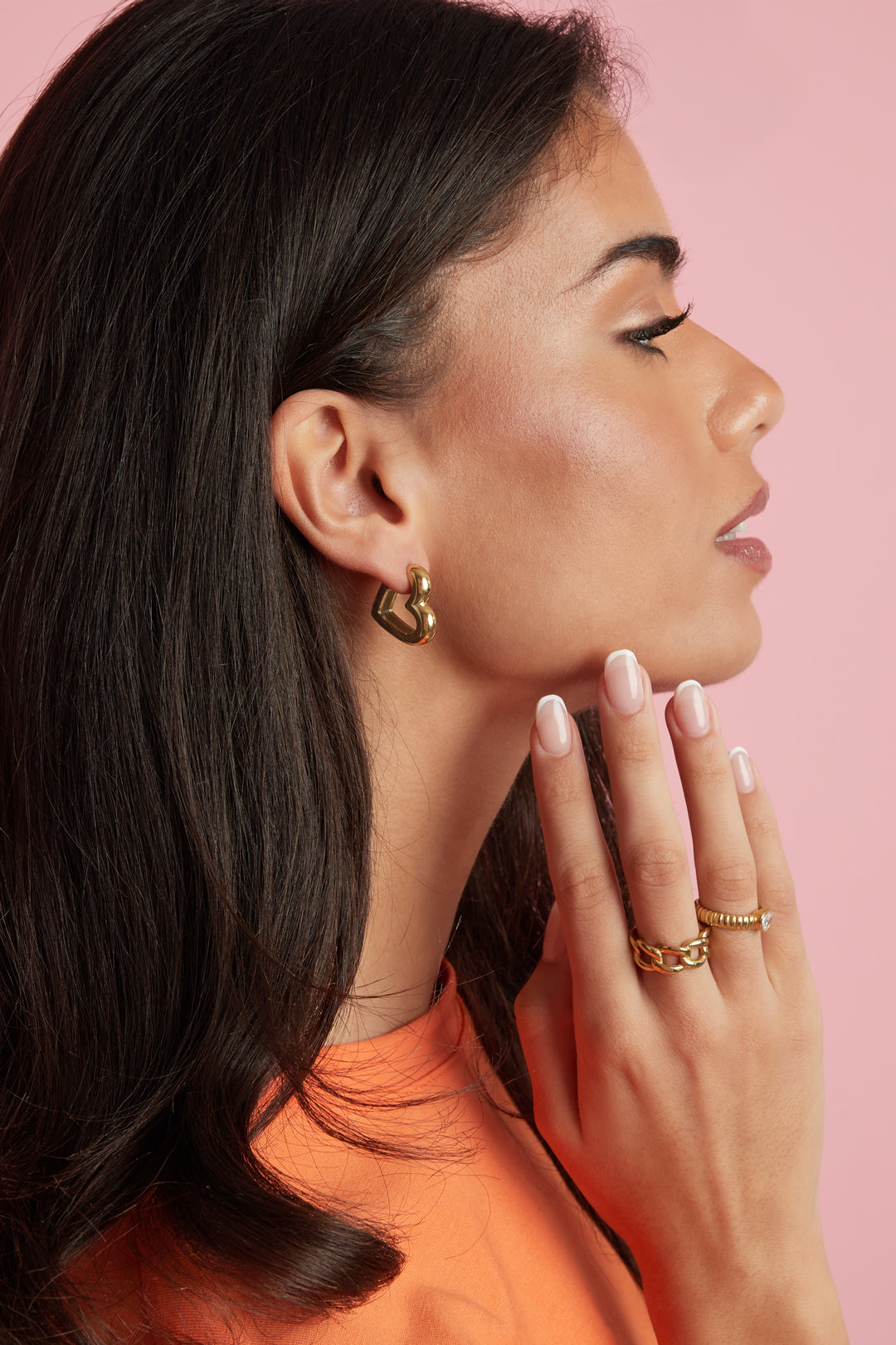 Elegant Heart Hoop Earrings for Everyday Wear