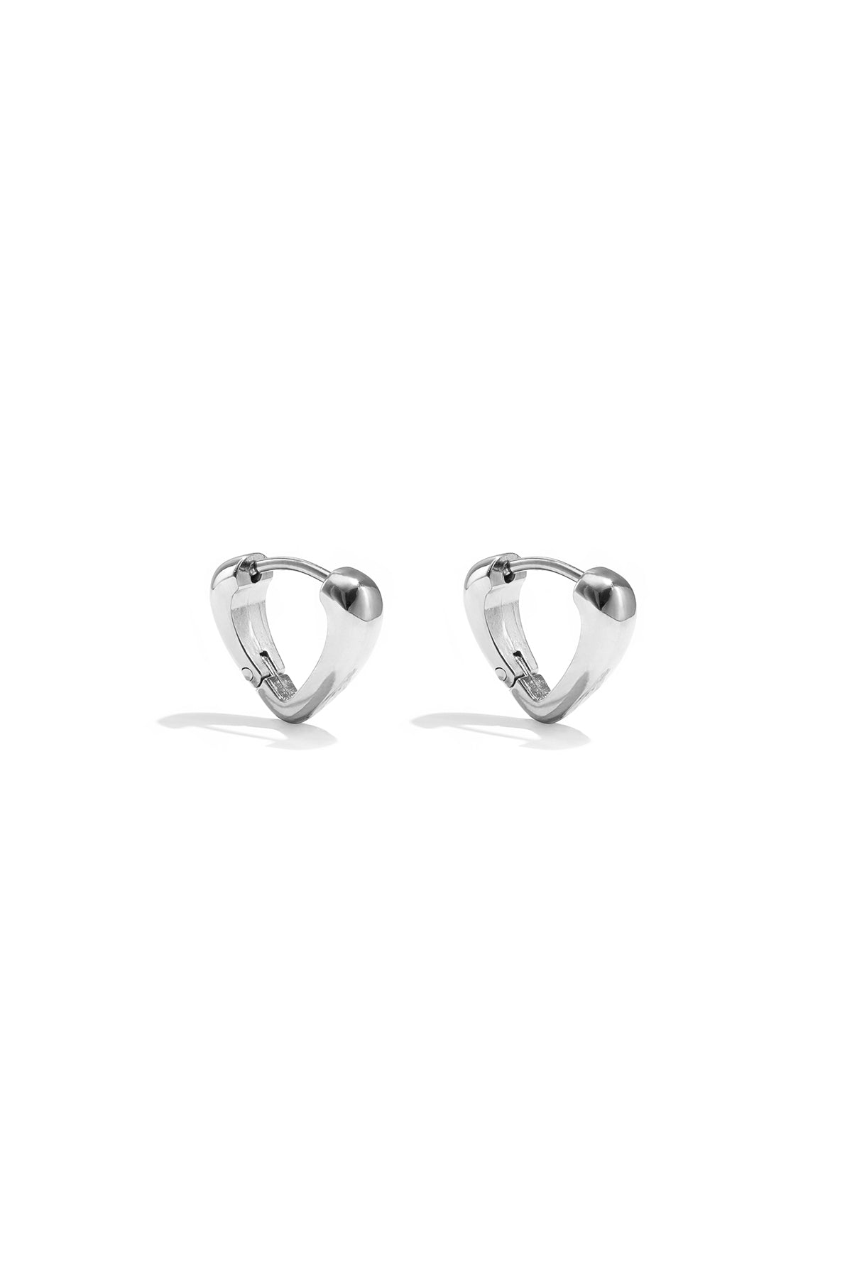 Pendientes de aro con forma de corazón