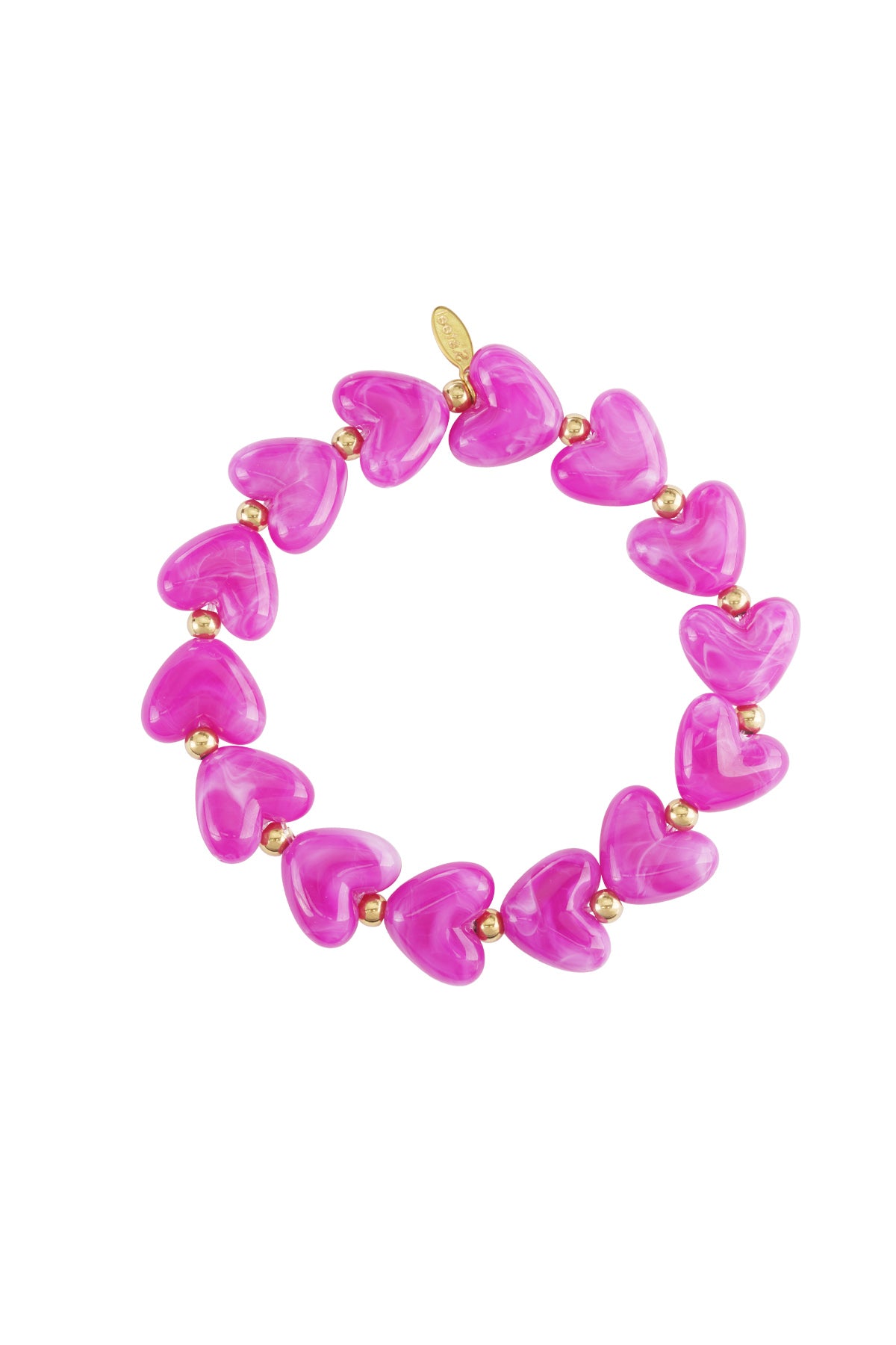 Pulsera Cuentas Corazones