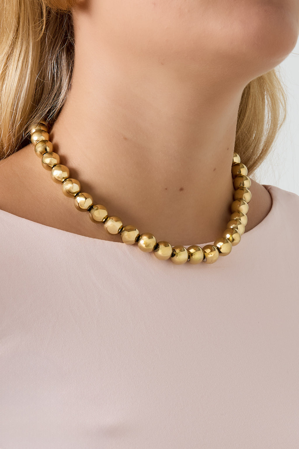 Collar de cuentas huecas - 12 mm