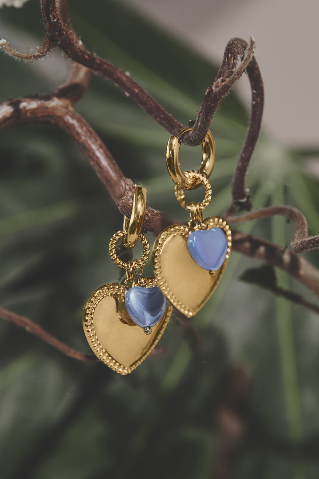 Pendientes Corazón Rose Red & Baby Blue