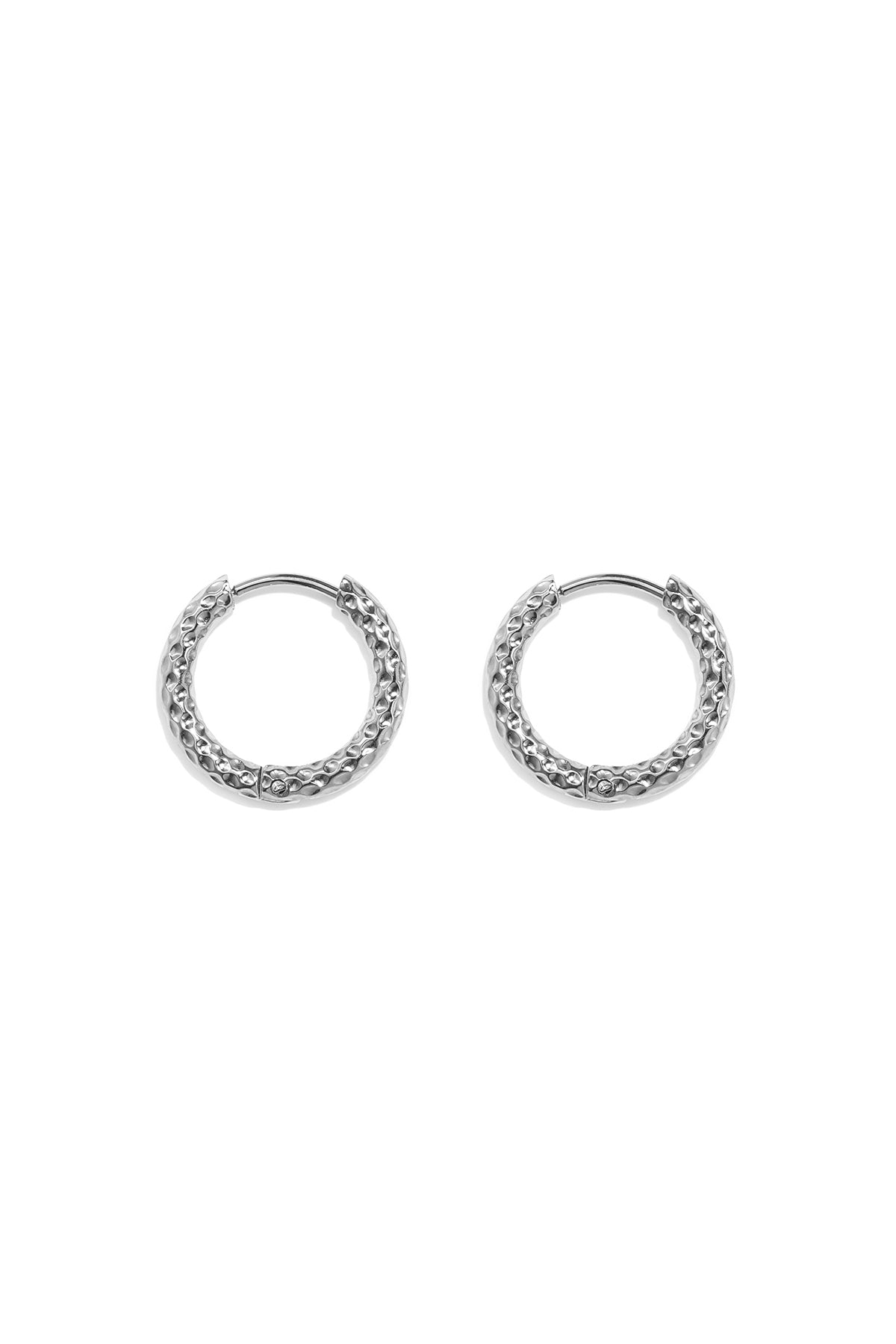 Pendientes de aro de acero inoxidable Circle Simple