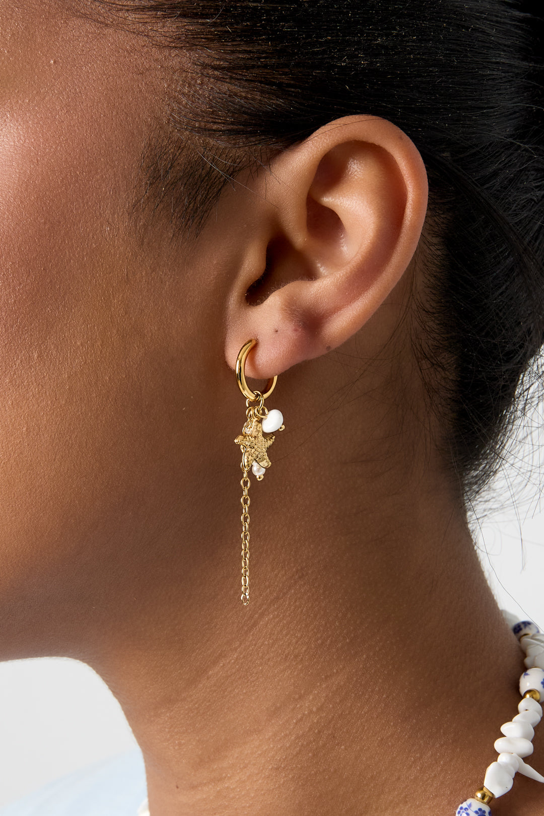 Pendientes largos estrella de mar