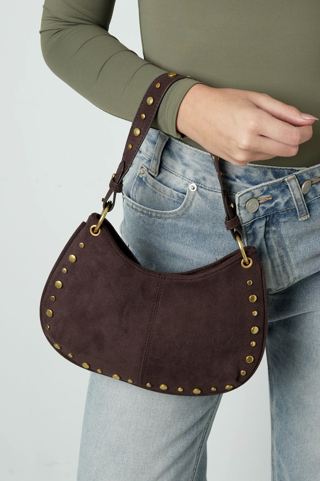Bolsos de hombro con remaches